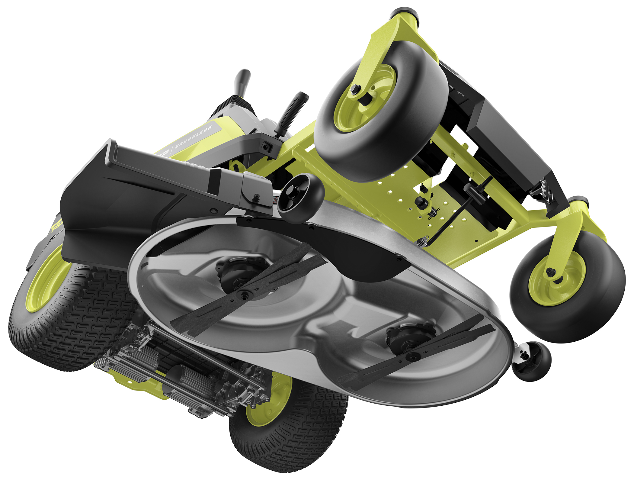 Ryobi RY72ZTRX107 Zero-Turn zitmaaier 72V 107cm tot 6000m2 demo machine - Afbeelding 4